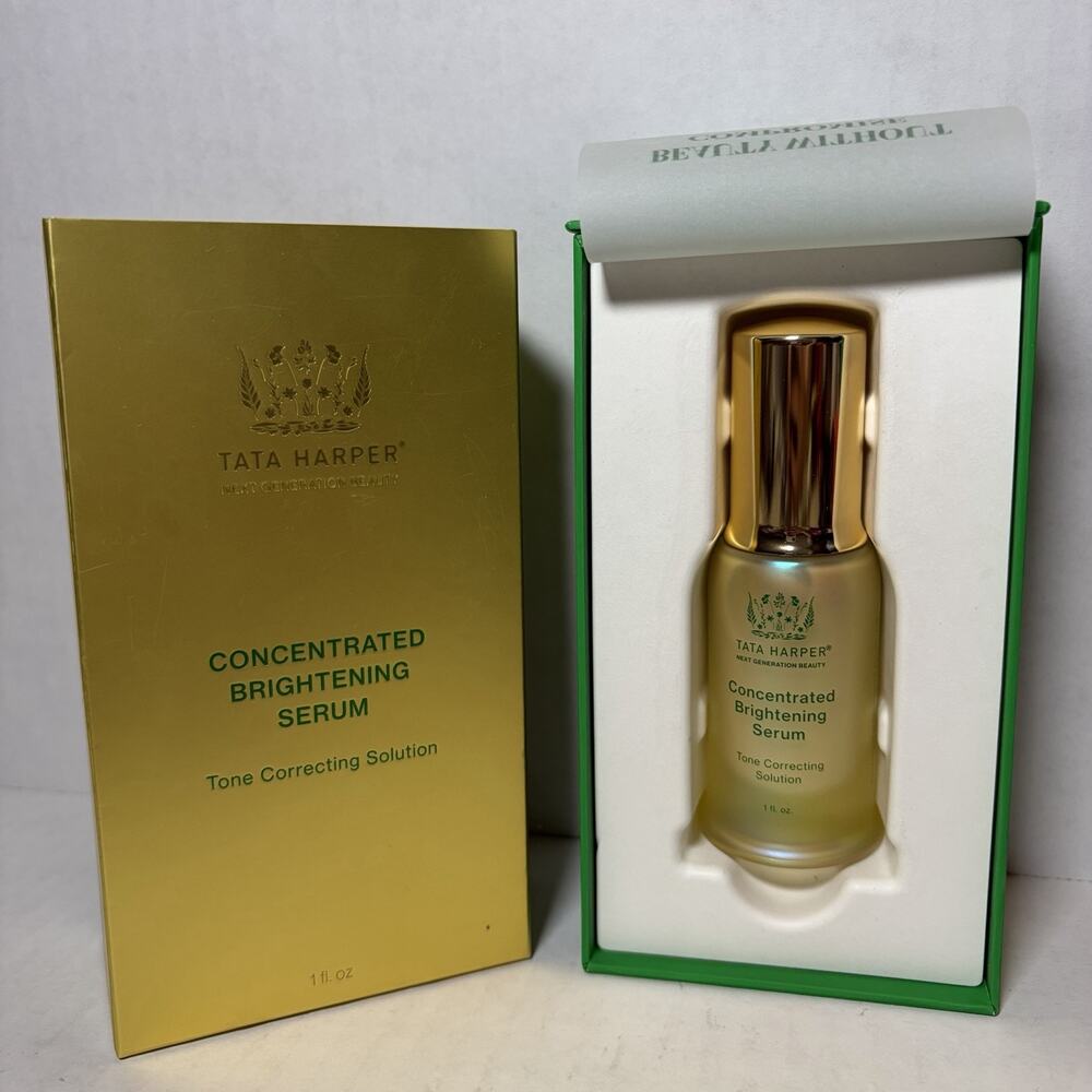TATA HARPER CONCENTRATED BRIGHTENING SERUM TONE CORRECTING SOLUTION 1 OZ BOXED
